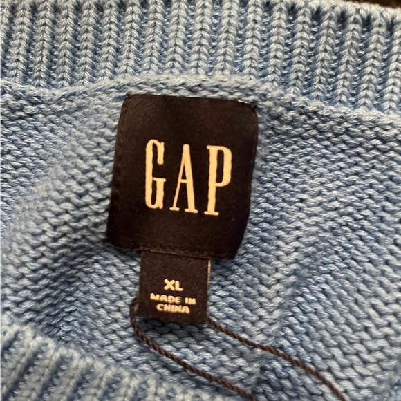 NWT Gap Women's Blue Crewneck Sweater XL - Picture 7 of 7